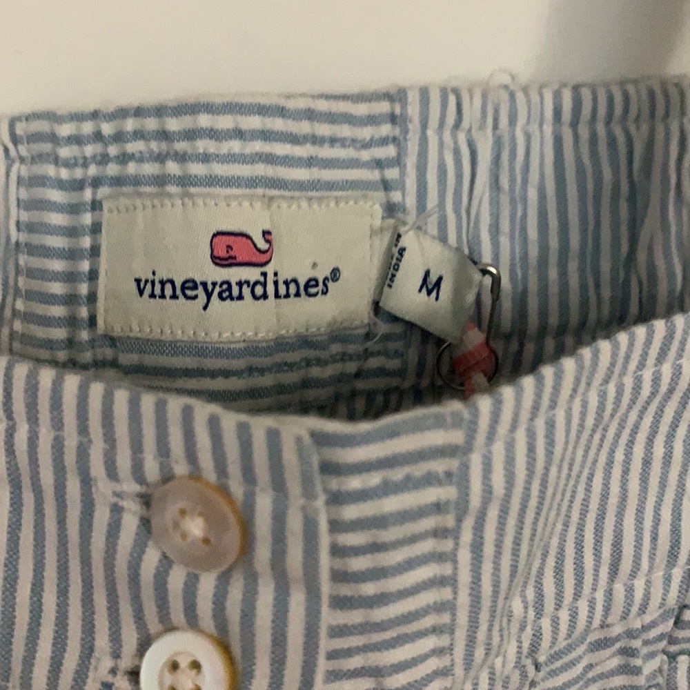 Vineyard Vines yarn dye patchwork button front ta… - image 4
